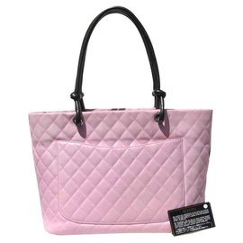 Chanel-Cambon GM Tasche-Schwarz,Pink