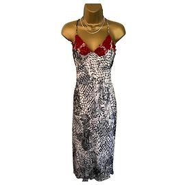 Rene Derhy Vestidos Blanco Roja