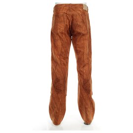 Gianfranco Ferré-GIANFRANCO FERRE JEANS - STRAIGHT LEG PYTHON PRINT PANTS-Python print