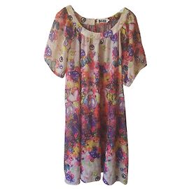Autre Marque Deluca Kleid aus Polyester mehrfarbig Mehrfarben