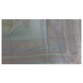 Sciarpa Dior in seta rosa e grigio scuro Rosa Grigio antracite