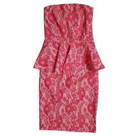Robe en dentelle rose Pinko Rose