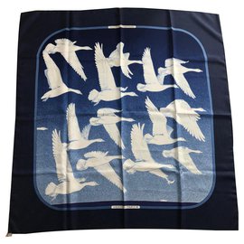 Hermès Uccelli migratori Blu navy