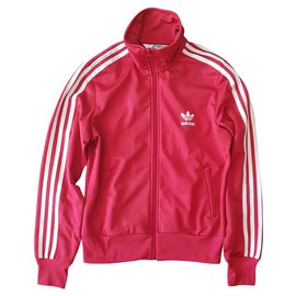 Adidas-Jacken-Weiß,Rot