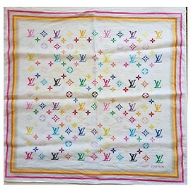 Louis Vuitton, Carré monogramme (60cm x 60cm) Blanco Multicolor