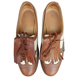 derbies bicolore Paraboot, avec patte mexicaine Marron clair