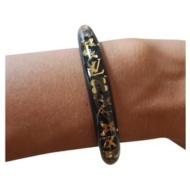 Louis Vuitton-Louis Vuitton, Inclusion bracelet-Black,Golden