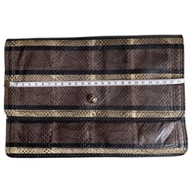 Givenchy Python Clutch Tasche Braun Schwarz Python drucken