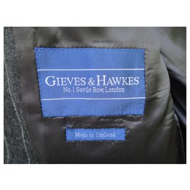 Autre Marque-jaqueta de flanela Gieves & Hawkes nova condição-Cinza