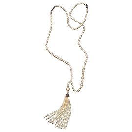 Collar Tiffany & Co Gatsby de perlas y plata Eggshell Blanco roto