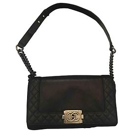 Bolsa Chanel Boy em couro preto Preto