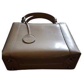 Christian Dior Lady Perla Bolsa de couro bege Bege
