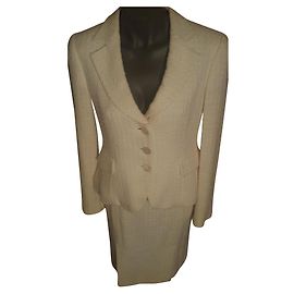 Completo Gonna e Giacca Emporio Armani Bianco Bouclé Bianco