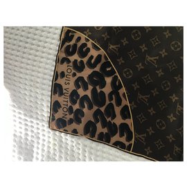 Louis Vuitton-sciarpe-Marrone scuro
