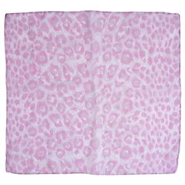 Autre Marque Lenço com padrão de leopardo rosa e cinza claro Rosa Cinza