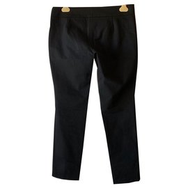 Gucci-Sailor style black cotton trousers-Black