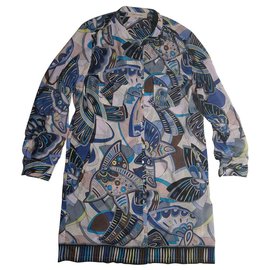 Camicia lunga Gerard Darel in seta e cotone Multicolore