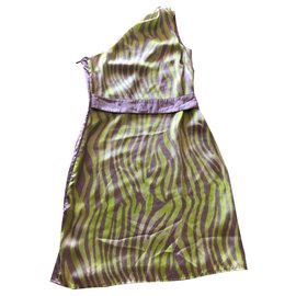Guess Kleider Grün Grau Zebra-druck