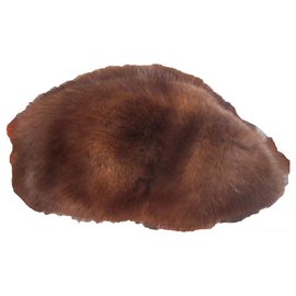 Autre Marque-Mink hat-Light brown