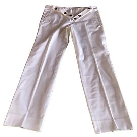 Calça Branca Yves Saint Laurent Branco