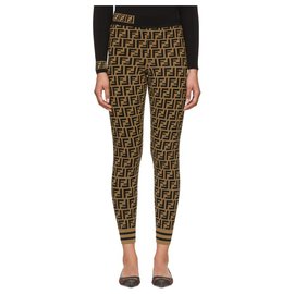 Fendi monogram leggings Chocolate