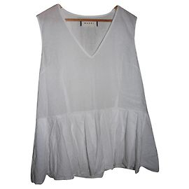 Top Marni blanc en coton Blanc