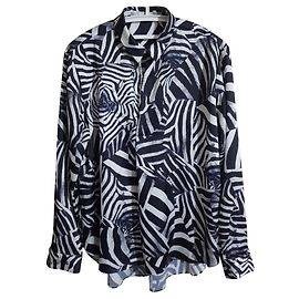 Tiger Of Sweden Bluse Zebra Print Schwarz Weiß Schwarz Weiß Zebra-druck