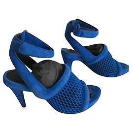 Alexander Wang Blue Deerskin Sandals Blue