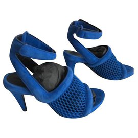 Alexander Wang-sandali in pelle scamosciata blu-Blu