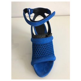 Alexander Wang-sandali in pelle scamosciata blu-Blu