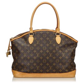 Louis Vuitton-Louis Vuitton Brown Monogram Lockit Horizontal-Brown
