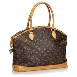 Louis Vuitton-Louis Vuitton Brown Monogram Lockit Horizontal-Brown