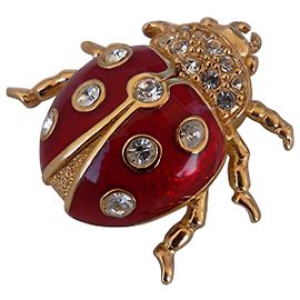 Dior LADYBUG PIN Rot