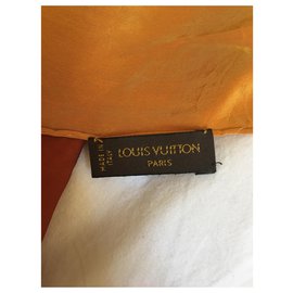 Louis Vuitton-Lenço / Lenço Louis Vuitton Vintage-Mostarda,Conhaque