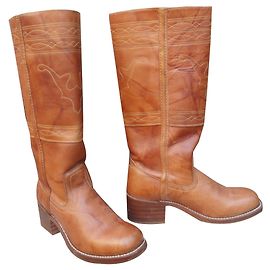 Frye boots Campus Stitching Horse model Brown