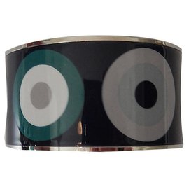 Bracciale Hermès in smalto stampato, finitura palladio. 6,5. Multicolore