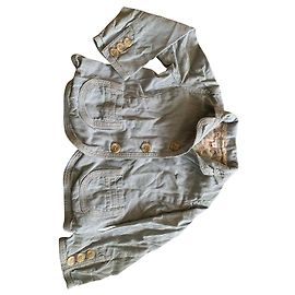 Bonpoint Mädchenjacke Hellblau Baumwolle 3 Jahre Hellblau