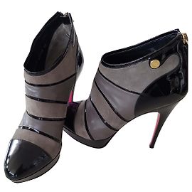 Luciano Padovan Bottines compensées talons aiguilles Noir Gris anthracite