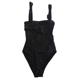 Yves Saint Laurent-Schwimmanzug-Schwarz