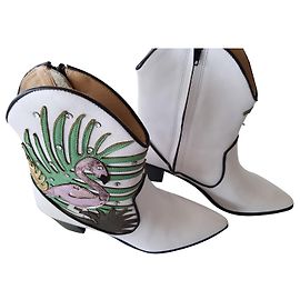 Paul & Joe Cowboy boots Black Pink White Golden Dark grey Light green
