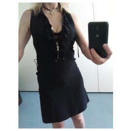 Prada-PRADA Silk dress-Black