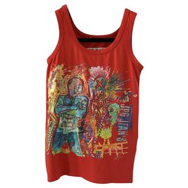 Jean Paul Gaultier Jean Gaultier orange red top Red Multiple colors Orange