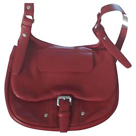 Longchamp Red Leather Shoulder Bag Red