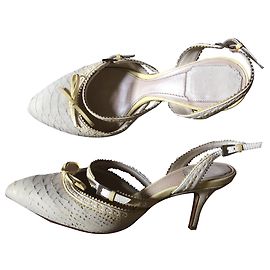 Christian Dior Heels Beige Eggshell
