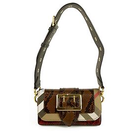 Burberry Prorsum Burberry Patchwork "The Clandon" uno de los bolsos de piel de serpiente y cheque de python. Multicolor