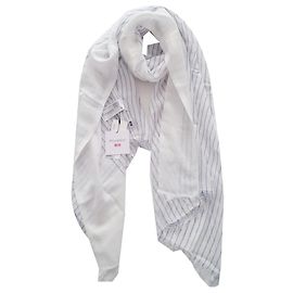 Uniqlo Schals Weiß Marineblau