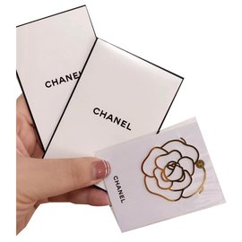 Chanel-Marcador da camélia de CHANEL-Dourado