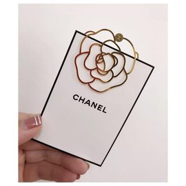 Chanel-CHANEL Segnalibro Camellia-D'oro