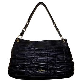 Cole Haan Hobo black pebbled leather handbag Black