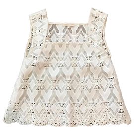 Haut en crochet blanc Maje à découpes Blanc